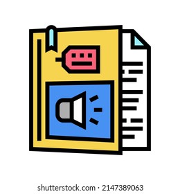 rulebook info color icon vector. rulebook info sign. isolated symbol illustration