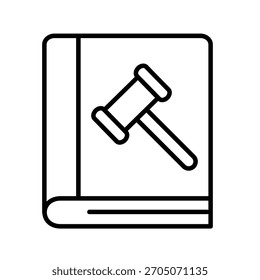 Rulebook Outline Icon Vector Illustration