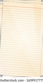 Ruled paper background created in Vector.