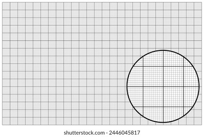 Geometrisches Gittermuster aus geregeltem Papier. Technischer Hintergrund. Vektorgrafik Blueprint Illustration.