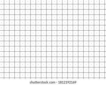 Ruled paper with a squared geometric grid