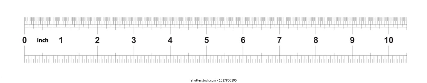 ruler showing inches
