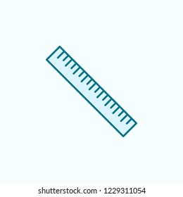 ruler 2 colored line icon. Simple colored element illustration. ruler outline symbol design from Scientifics study set