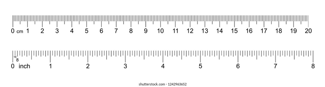 8 cm ruler