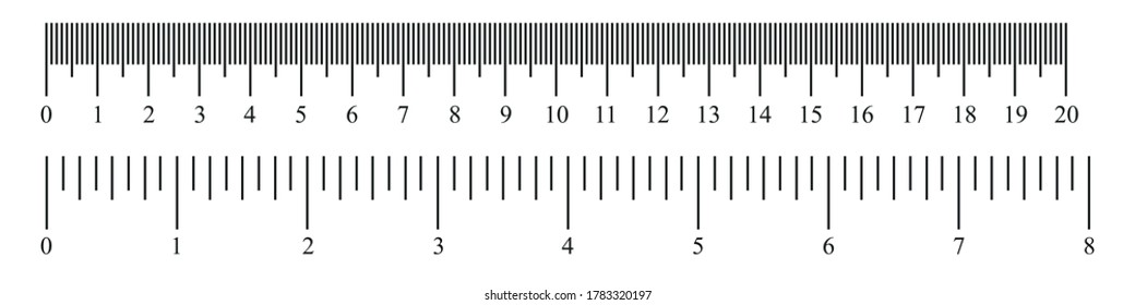 Ruler 20 Cm 8 Inch Set Stock Vector Royalty Free 1783320197