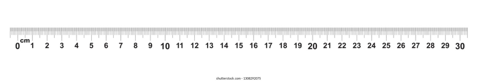 Ruler 30 Centimeter Ruler 300 Mm Stock Vector Royalty Free 1308292075