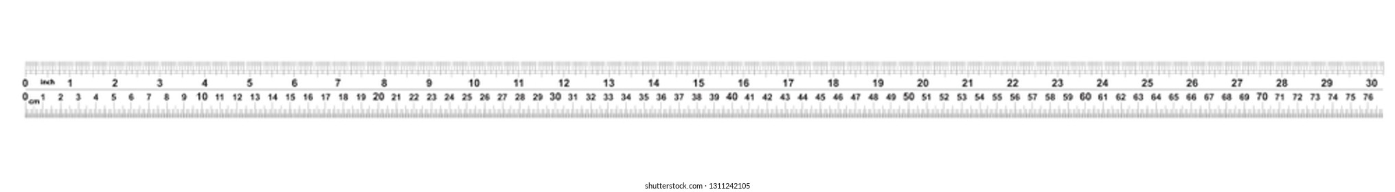 Double Sided Ruler 50 Centimeter 500: стоковая векторная графика (без лицен...