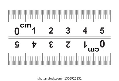 Ruler 5 Centimeter Ruler 50 Mm Stock Vector Royalty Free