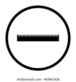 ruler -  black vector icon