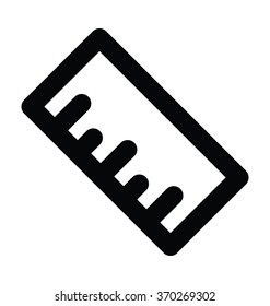 Ruler Bold Line Vector Icon