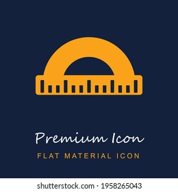 Ruler Bow premium material ui ux isolated vector icon in navy blue and orange colors