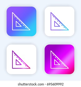 Ruler bright purple and blue gradient app icon
