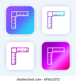 Ruler bright purple and blue gradient app icon