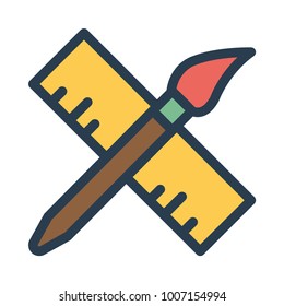 ruler brush paint 