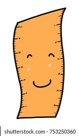 ruler cartoon / vector and illustration, hand drawn style, isolated on white background.