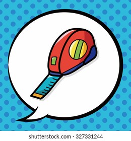 ruler color doodle, speech bubble