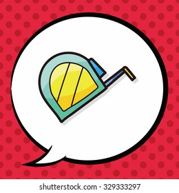 ruler color doodle, speech bubble