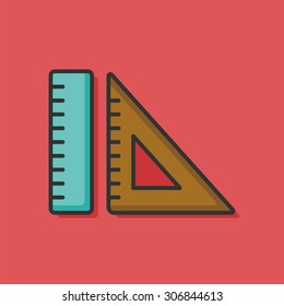 ruler color line icon