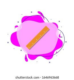 Ruler colored icon. Simple color vector of education icons for ui and ux, website or mobile application