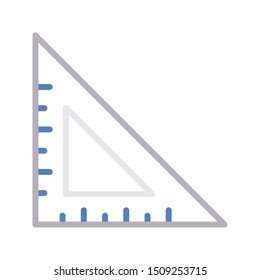 ruler colour line vector icon
