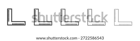 Ruler combined icon design, logo, app, UI. Vector illustration, EPS