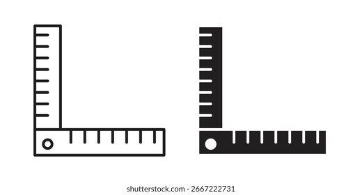 Symbol für kombinierte Lineale. doodle-Grafikvektoren