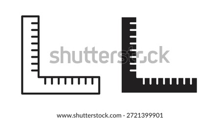 Ruler combined icon for template. Icon vector graphic set
