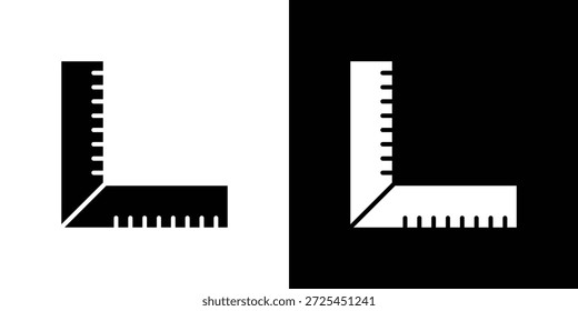 Regla combinada de Vectores de iconos. signo de Vector lleno, ilustración de símbolos.