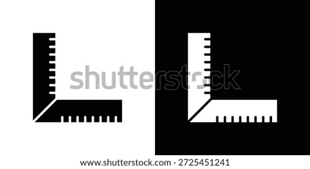Ruler combined icon vector graphics. filled vector sign, Symbol illustration.