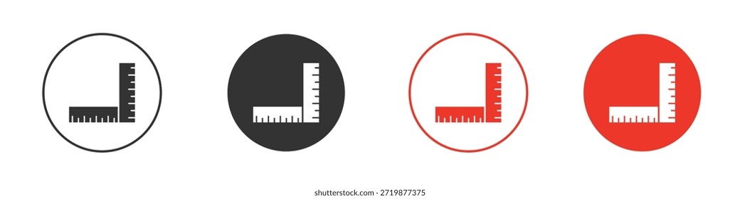 Ícone combinado de régua. web vetor design