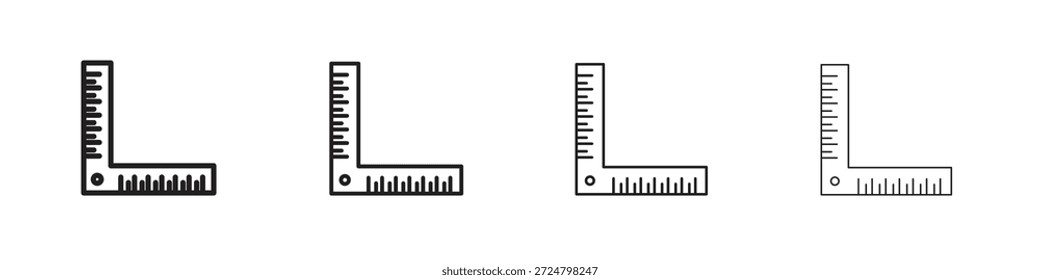 Ruler combined icons line vector collection. Pixel perfect vector icon