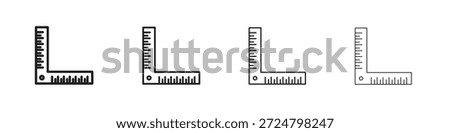 Ruler combined icons line vector collection. Pixel perfect vector icon