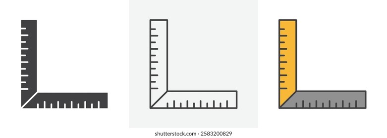 Ruler combined icons pack for website designs