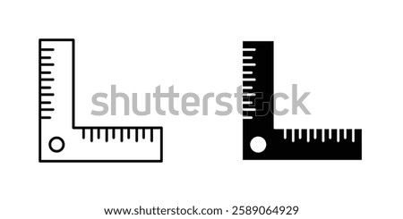 Ruler combined icons thin line illustrations designs