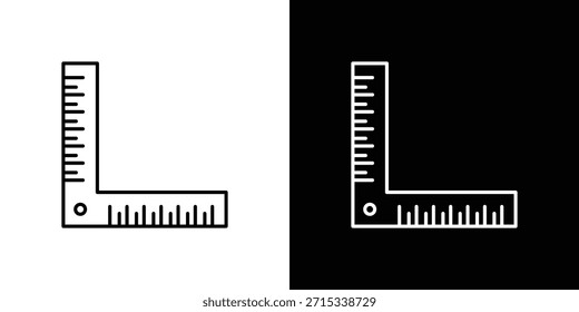 Modelo de vetor de ícones combinados de régua, EPS 10 para design