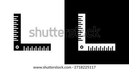 Ruler combined icons. Vector Template Illustration Symbol Pixels Perfect