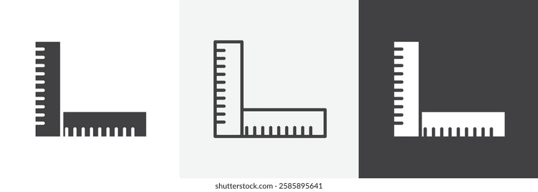 Ruler combined vector icons collection graphic designs for ui designs