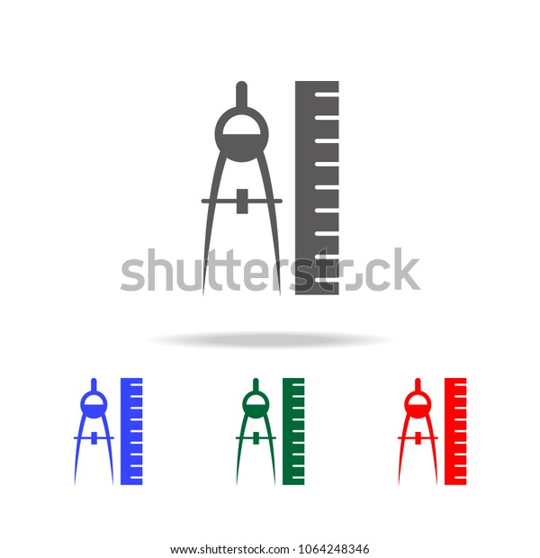 ruler and compass icon. Elements of\
construction tools multi colored icons. Premium quality graphic\
design icon. Simple icon for websites, web design, mobile app, info\
graphics on white\
background