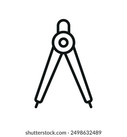 Ruler compass icon vector design templates simple and modern concept