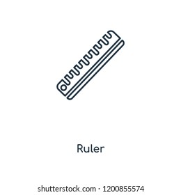 Ruler concept line icon. Linear Ruler concept outline symbol design. This simple element illustration can be used for web and mobile UI/UX.