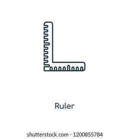 Ruler concept line icon. Linear Ruler concept outline symbol design. This simple element illustration can be used for web and mobile UI/UX.