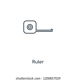 Ruler concept line icon. Linear Ruler concept outline symbol design. This simple element illustration can be used for web and mobile UI/UX.