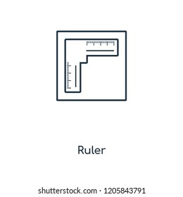 Ruler concept line icon. Linear Ruler concept outline symbol design. This simple element illustration can be used for web and mobile UI/UX.