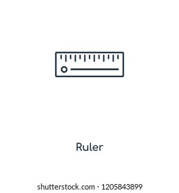 Ruler concept line icon. Linear Ruler concept outline symbol design. This simple element illustration can be used for web and mobile UI/UX.
