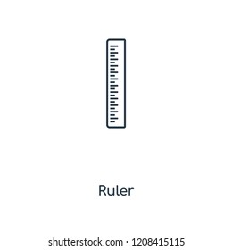 Ruler concept line icon. Linear Ruler concept outline symbol design. This simple element illustration can be used for web and mobile UI/UX.