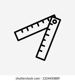 Ruler concept line icon. Simple element illustration. Ruler concept outline symbol design. Can be used for web and mobile UI/UX . Modern vector style