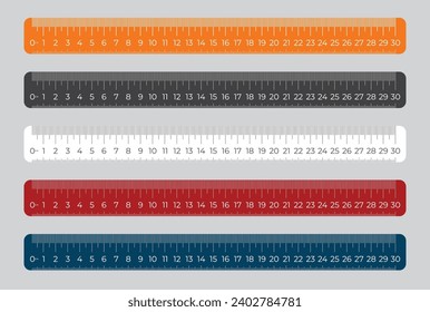 Ruler design in five colors
