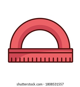 Ruler design, Instrument tool work measurement lenght object inch long and distance theme Vector illustration