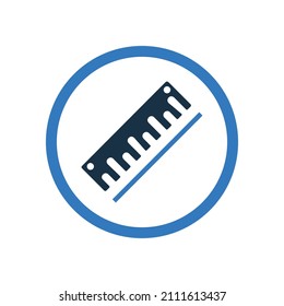 Medida de diseño de regla o icono