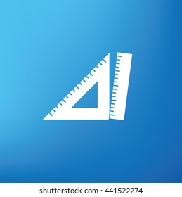 Ruler design on blue background,vector